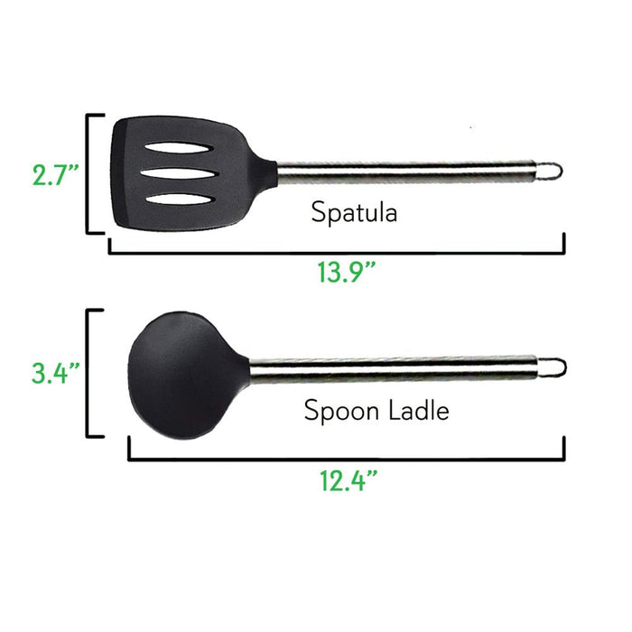 Non-Stick Soup Ladle And Spatula Cookware Set, Stainless Steel