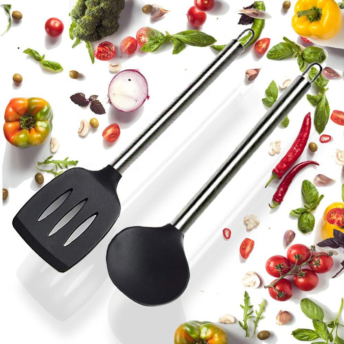 Non-Stick Soup Ladle And Spatula Cookware Set, Stainless Steel