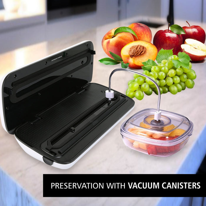 Automatic Food Vacuum Sealer - Electric Air Sealing Preserver System (Black)