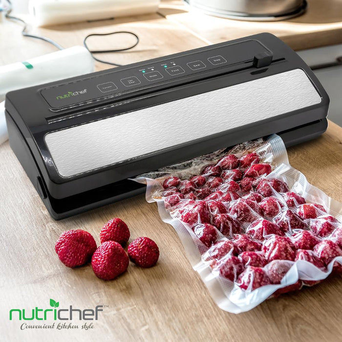 Automatic Food Vacuum Sealer - Electric Air Sealing Preserver System With Reusable Vacuum Food Bags