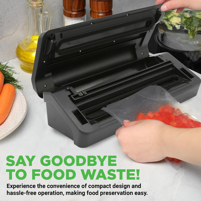 Vacuum Sealer for Food Freshness, Dual Seal, Built-in Cutter, High Suction
