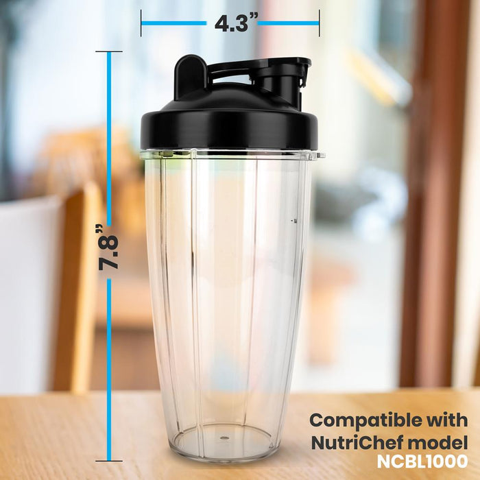 Replacement Part -Large Blend Cup, 24 Oz (For Nutrichef Model: Ncbl1000 )