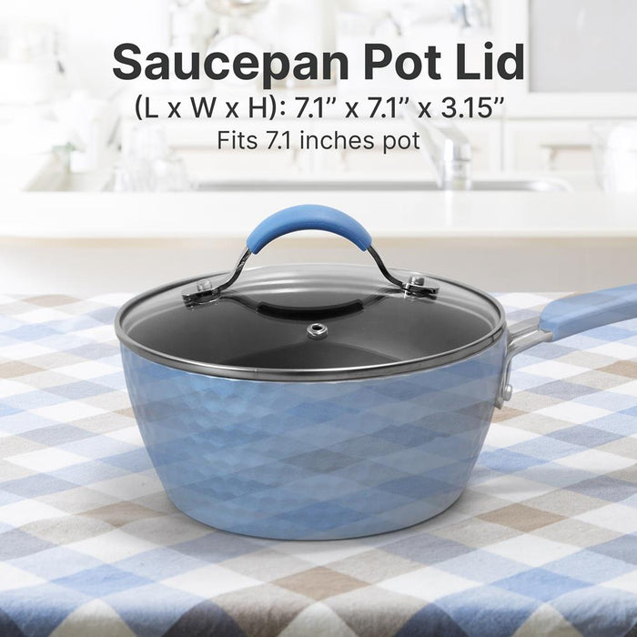 Saucepan Pot Lid - See-Through Tempered Glass Lids (Works With Models: Nccw11Bl & Nccw11Bd)