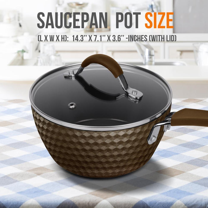 Saucepan Pot With Lid - Non-Stick High-Qualified Kitchen Cookware, 1.7 Quart (Works With Model: Nccw11Cof)