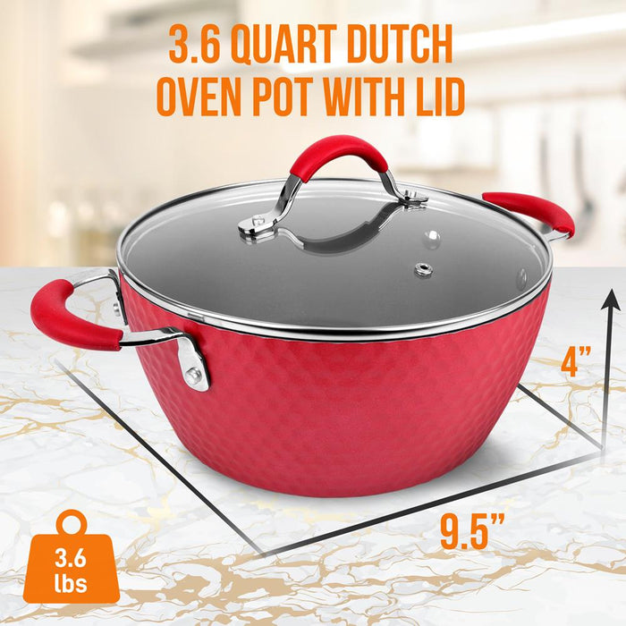 Dutch Oven Pot With Lid - Non-Stick High-Qualified Kitchen Cookware, 3.6 Quart (Works With Model: Nccw11Rdd)