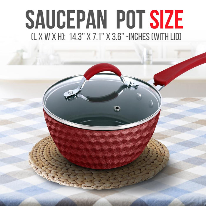 Saucepan Pot With Lid - Non-Stick High-Qualified Kitchen Cookware, 1.7 Quart (Works With Model: Nccw11Rdd)