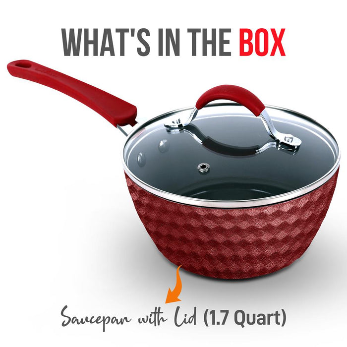 Saucepan Pot With Lid - Non-Stick High-Qualified Kitchen Cookware, 1.7 Quart (Works With Model: Nccw11Rdd)