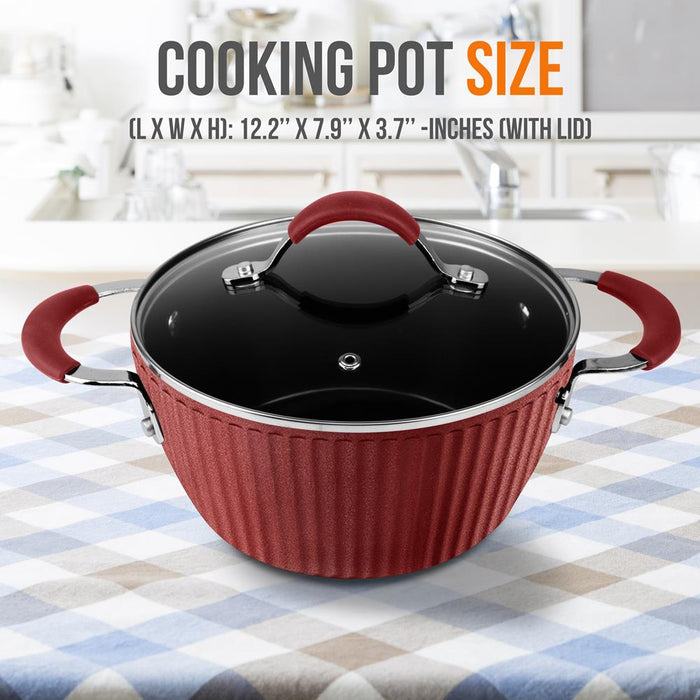 Cooking Pot With Lid - Non-Stick High-Qualified Kitchen Cookware, 2.1 Quart (Works With Model: Nccw11Rdl)