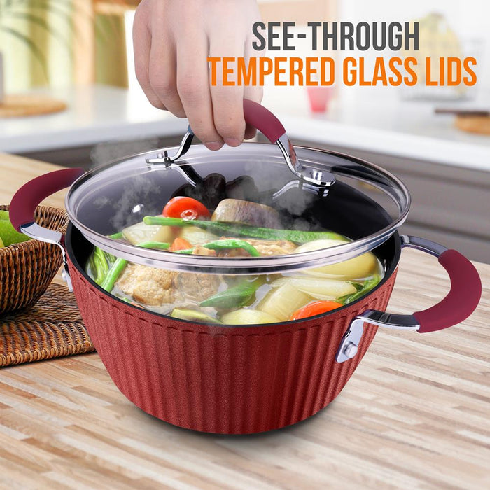 Cooking Pot With Lid - Non-Stick High-Qualified Kitchen Cookware, 2.1 Quart (Works With Model: Nccw11Rdl)