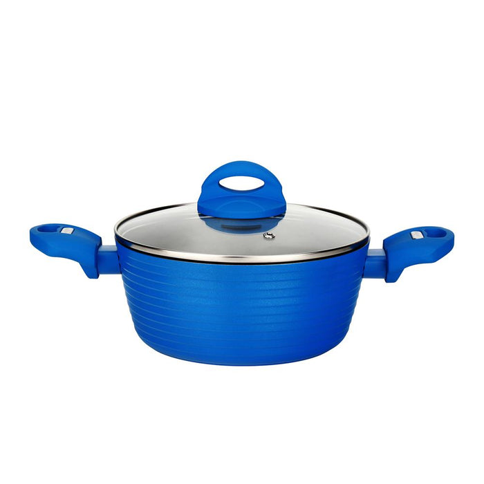 Dutch Oven Pot With Lid - Non-Stick Stylish Kitchen Cookware With Light Gray Inside And Blue Outside, 3.4 Quart (Works With Model: Nccw12Blu)