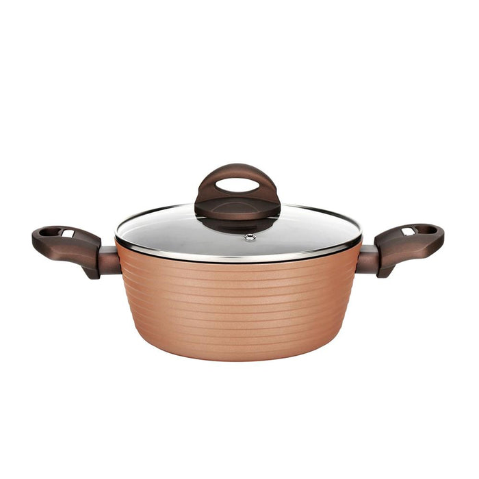 Dutch Oven Pot With Lid -  Non-Stick Stylish Kitchen Cookware With Coffee Inside And Brown Outside (Works With Model: Nccw12Brw)