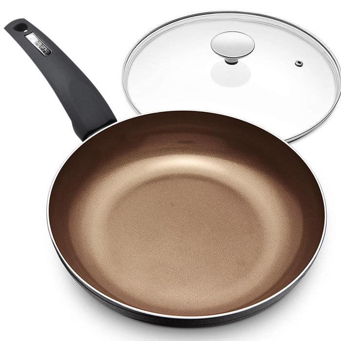 8'' Small Fry Pan - Non-Stick Stylish Kitchen Cookware With Metallic Ridge-Line Pattern (Works With Model: Nccw12S)