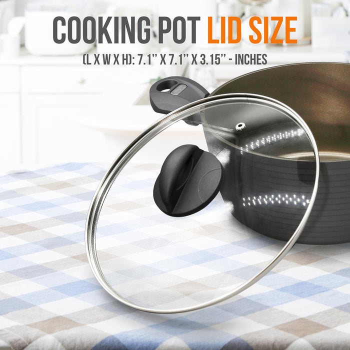 Saucepan Pot Lid - See-Through Tempered Glass Lids (Works With Model: Nccw12S)