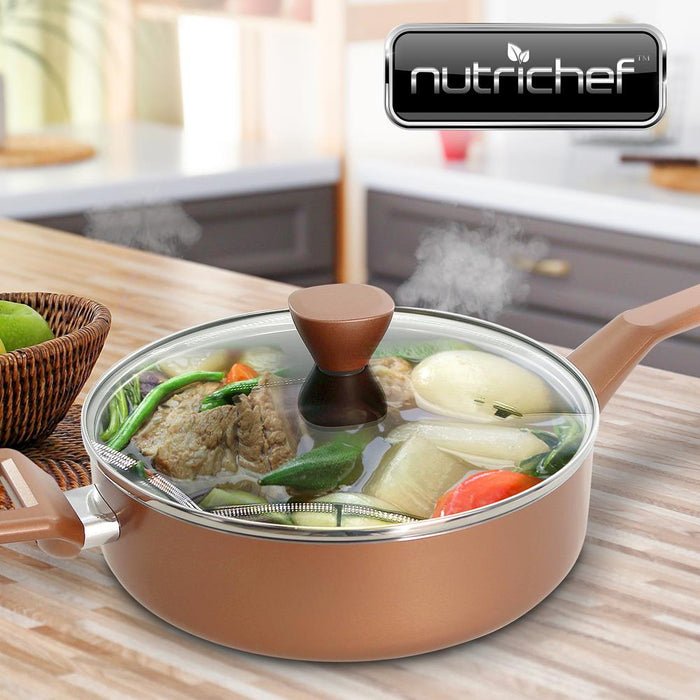 Sautepan Pot With Lid - Non-Stick High-Qualified Kitchen Cookware With See-Through Tempered Glass Lids, 3 Qt. (Works With Model: Nccwa13Br)