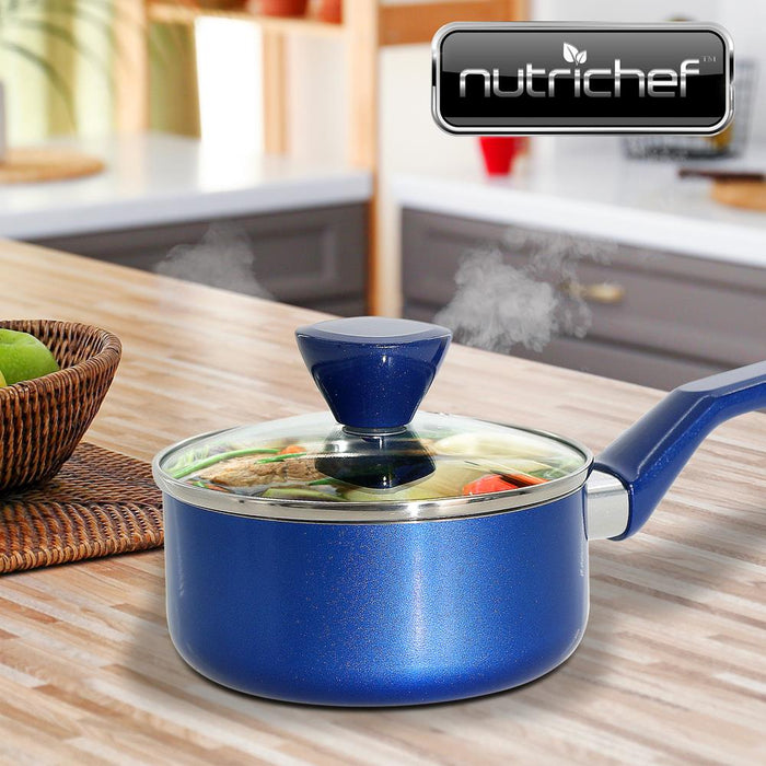 Saucepan Pot With Lid - Non-Stick High-Qualified Kitchen Cookware With See-Through Tempered Glass Lids, 1 Qt. (Works With Model: Nccwa13Bu)