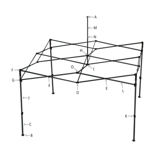 Part O - Truss Cap  (For Serenelife Models: Slgz10Ba Slgz10Bu Slgz10W Slgz15Bl Slgz15Bu Slgz15Fg Slgz15Gy Slgz15K Slgz15Sb Slgz15W Slgz20Blk Slgz20Bu Slgz20Fg Slgz20Gy Slgz20K Slgz20R Slgz20Sb Slgz20W)