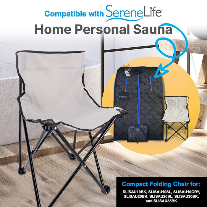 Replacement Compact Folding Chair (For Serenelife Models: Slisau60Bk, Slisau60Gry, Slisau40Bk, Slisau35Gry, Slisau35Bk, Slisau30Bk, Slisau20Bk, Slisau20Sl, Slisau10Gry, Slisau10Bk, Slisau10Sl, Azslisau10Bk)