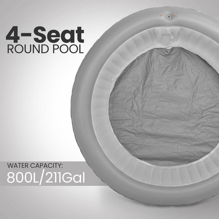 4-Seat Round Pool Body - Replacement Part, Works With Model Number: Slspa4Rnd