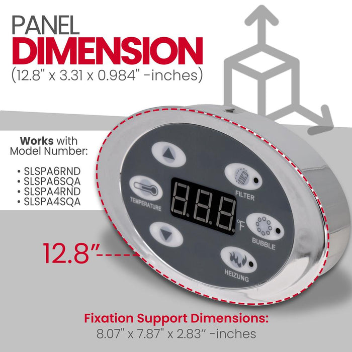 Inflatable Pool Spa Control Panel - Replacement Part, Operation Center For Spa, Compatible With Models: Slspa4Rnd, Slspa4Sqa, Slspa6Rnd And Slspa6Sqa