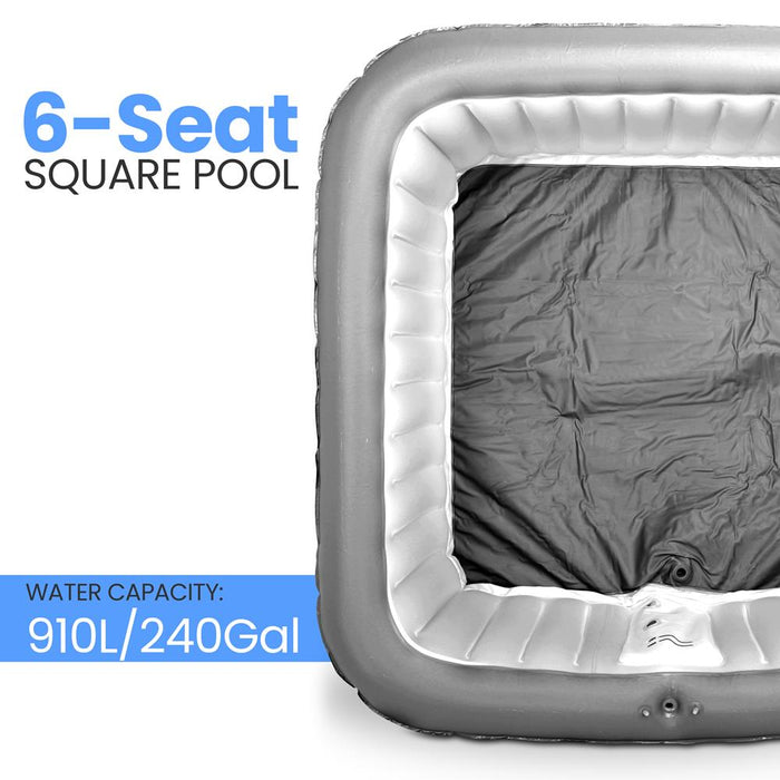 6-Seat Square Pool Body - Replacement Part, Works With Model Number: Slspa6Sqa