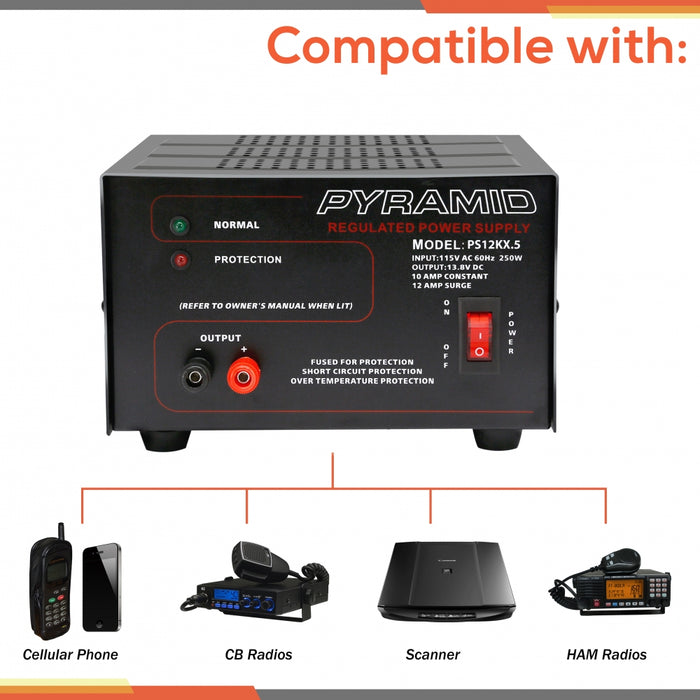 Bench Power Supply, Ac-To-Dc Power Converter (10 Amp)