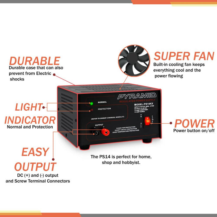 Bench Power Supply - Ac-To-Dc Power Converter (12 Amp)