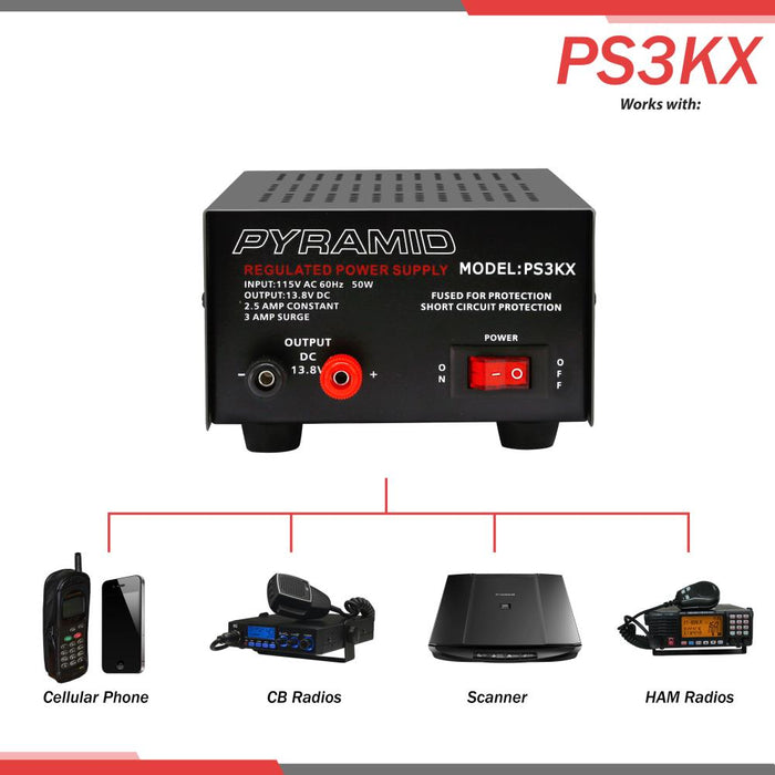 Bench Power Supply, Ac-To-Dc Power Converter (2.5 Amp)