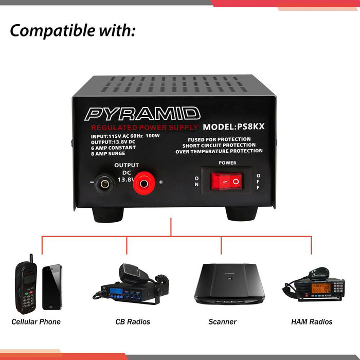 Bench Power Supply, Ac-To-Dc Power Converter (6 Amp)