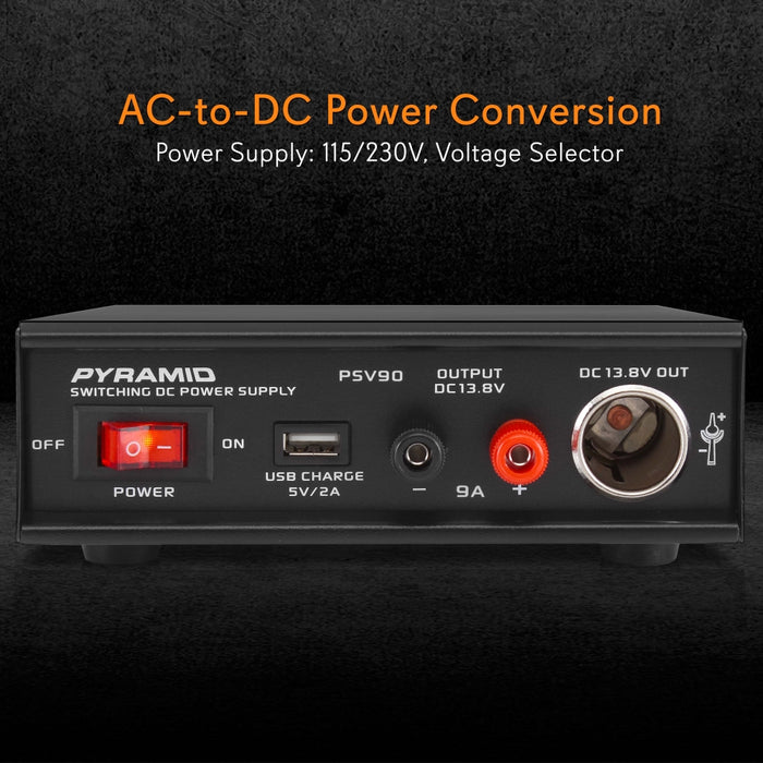 Desktop Bench Power Supply, Ac-To-Dc Power Converter With Usb Charge And Vehicle Cigarette Lighter Socket (9 Amp)