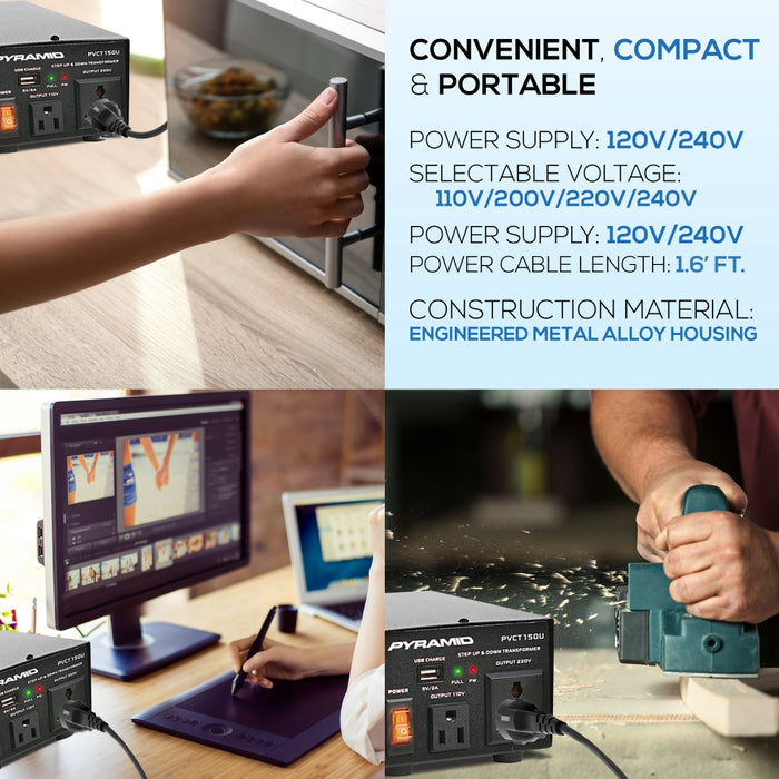 Step Up Down Voltage Converter Transformer- Power Supply Voltage Converter With Usb Charge Port (50 Watt)