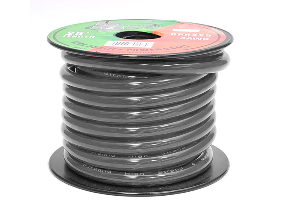 4 Gauge Black Ground Wire 25 Ft. Ofc