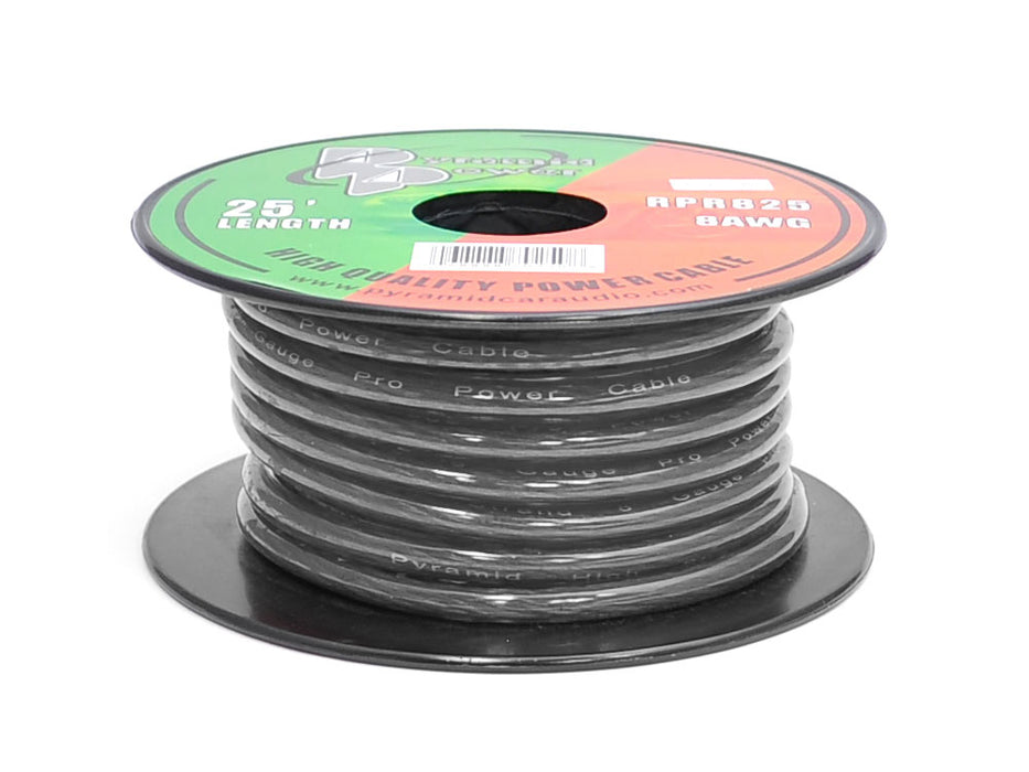 8 Gauge Black Ground Wire 25 Ft. Ofc