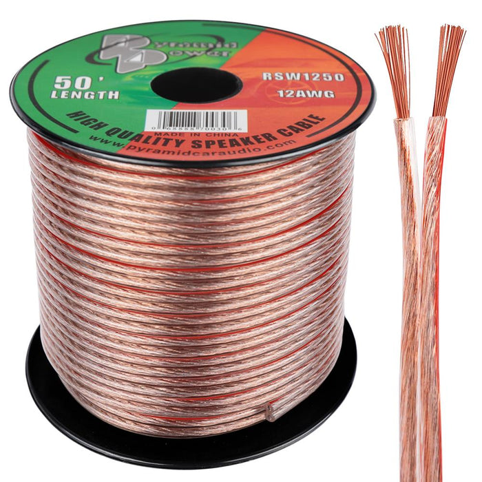 12 Gauge 50 Ft. Spool Of High Quality Speaker Zip Wire