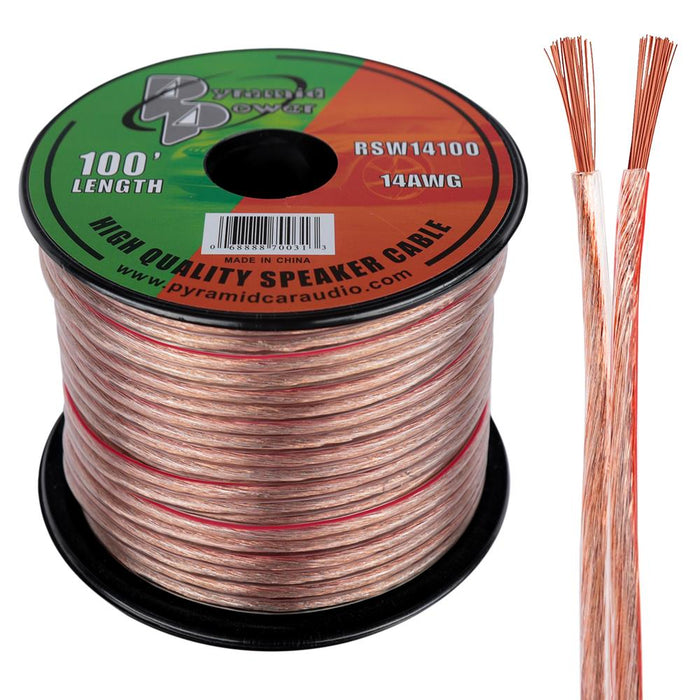 14 Gauge 100 Ft. Spool Of High Quality Speaker Zip Wire(Colors May Vary)