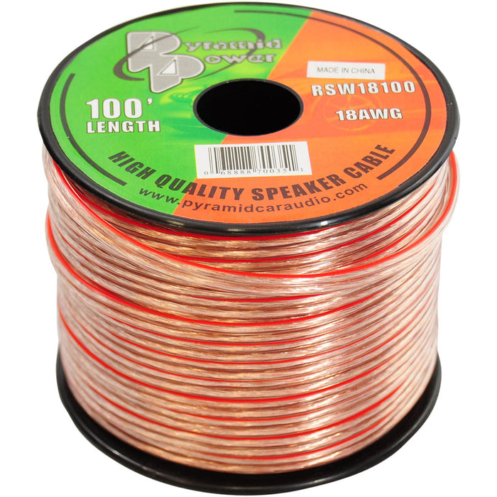 18 Gauge 100 Ft. Spool Of High Quality Speaker Zip Wire