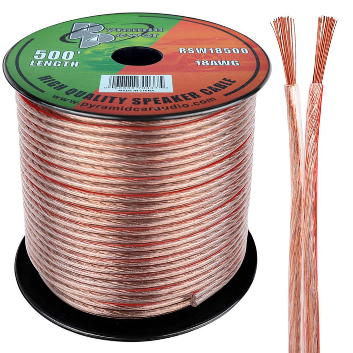 18 Gauge 500 Ft. Spool Of High Quality Speaker Zip Wire