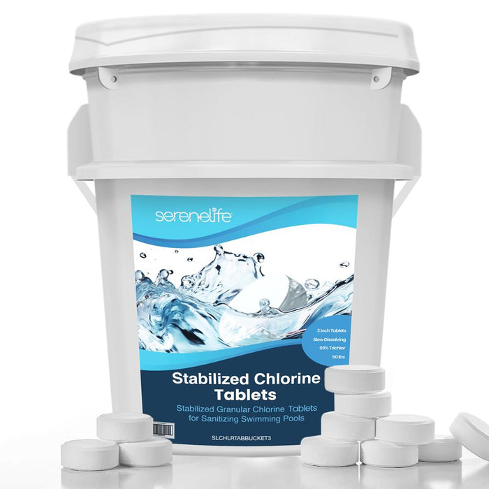 Stabilized Granular Chlorine Tablet For Sanitizing Swimming Pools, Slow Dissolving, 99% Trichloro-S-Triazinetrione, 50 Pounds