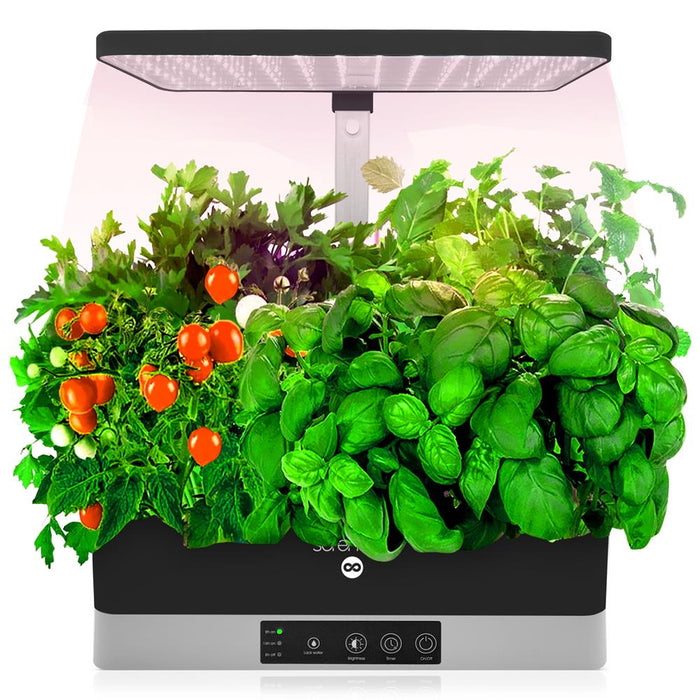 Smart Indoor Garden - Indoor Herb Garden With Led Grow Lights Panel (Black)