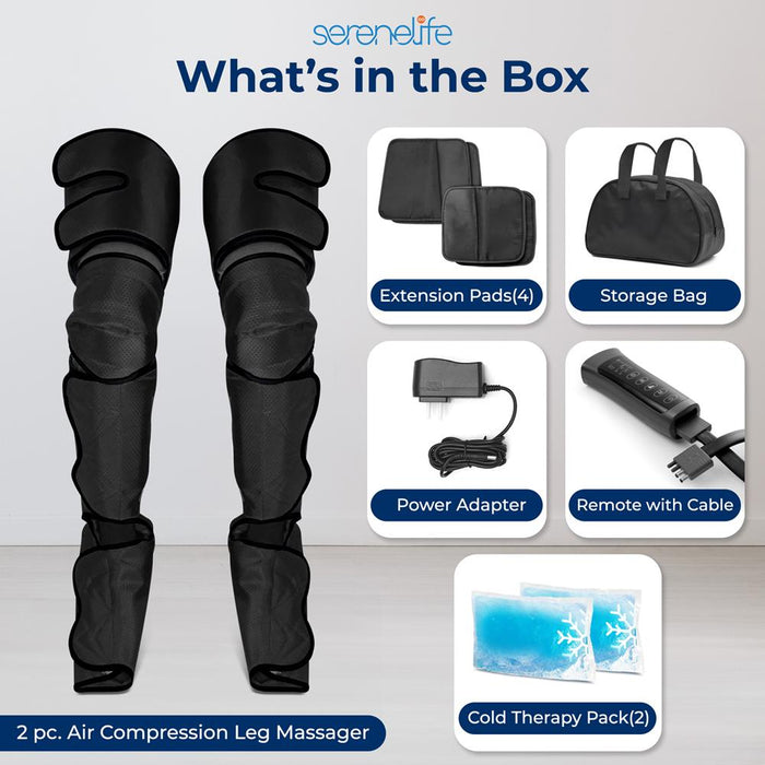 Pneumatic Foot Massage Machine - Thigh, Calf, Foot Inflation, Knee Heating And Calf Vibration Function