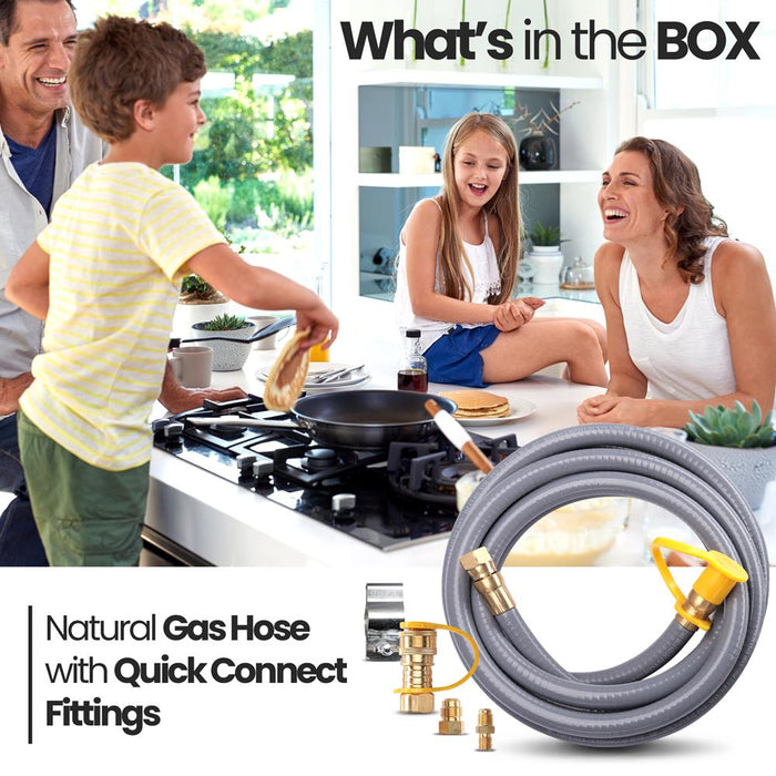 Natural Gas Hose With Quick Connect Fittings, Natural Gas Conversion Kit, Works With Model Numbers: Slfps3, Slfptl, Slfpx45, Slfpsx55, Slfptil49, And Slfpx69