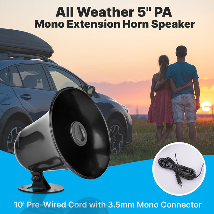 All Weather 5'' Pa Mono Extension Horn Speaker