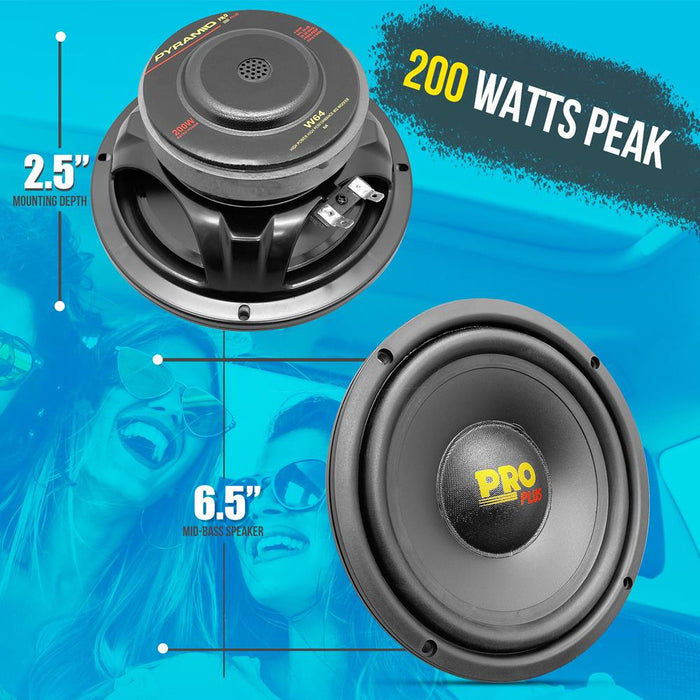 6.5'' 200 Watt Mid-Bass Poly Woofer