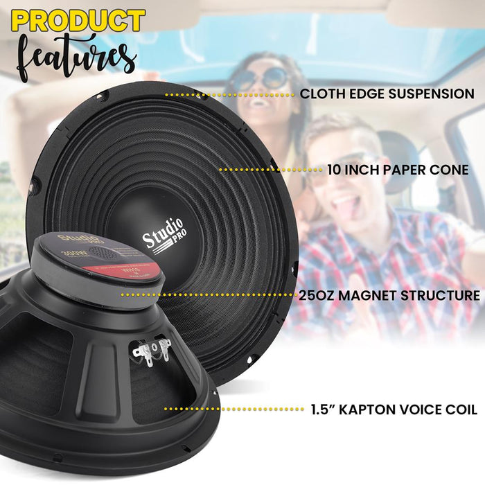 10'' 300 Watt High Power Paper Cone 8 Ohm Subwoofer