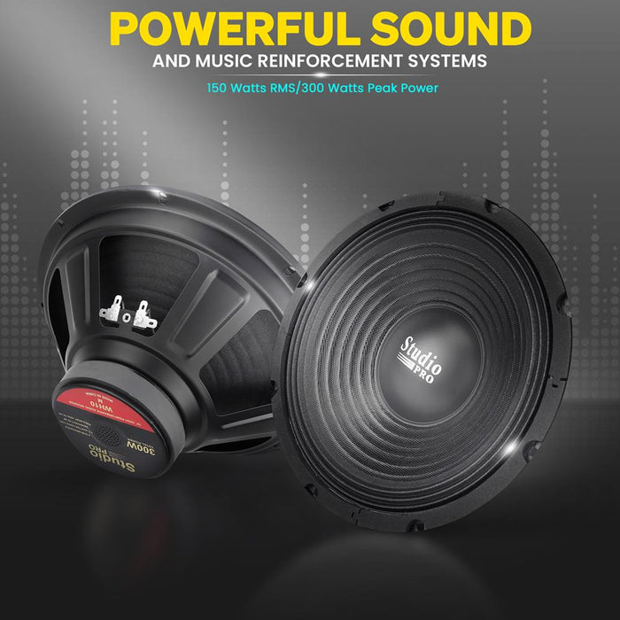 10'' 300 Watt High Power Paper Cone 8 Ohm Subwoofer