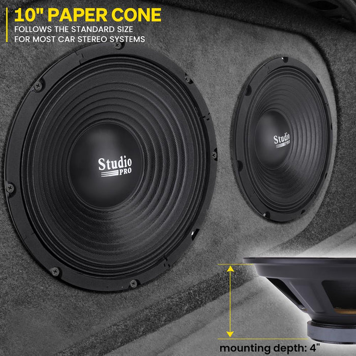 10'' 300 Watt High Power Paper Cone 8 Ohm Subwoofer