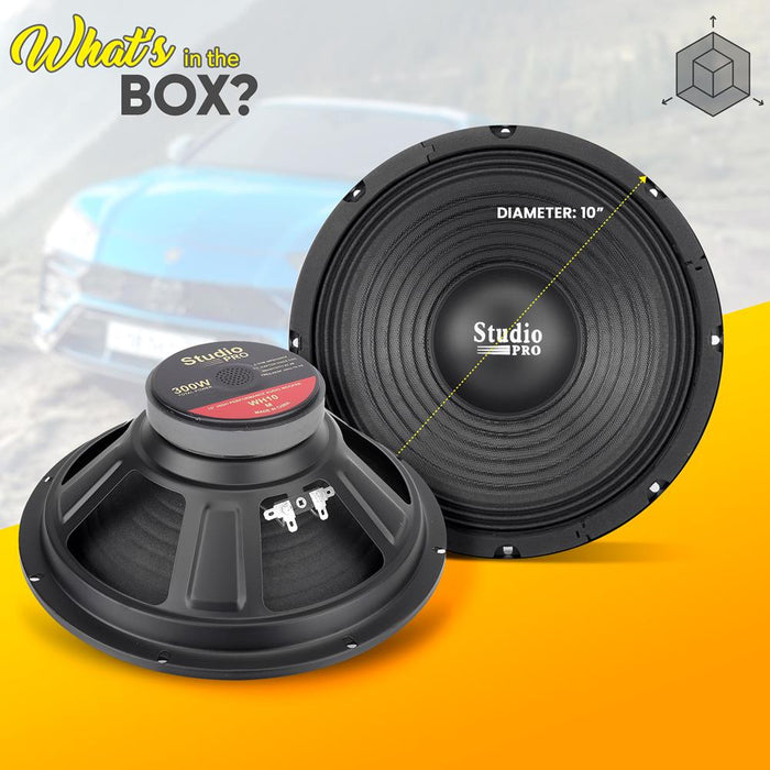 10'' 300 Watt High Power Paper Cone 8 Ohm Subwoofer