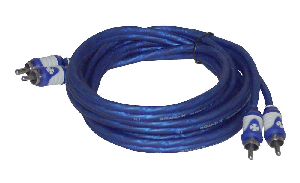 6' Foot  Blue/ White Stereo Rca Cable