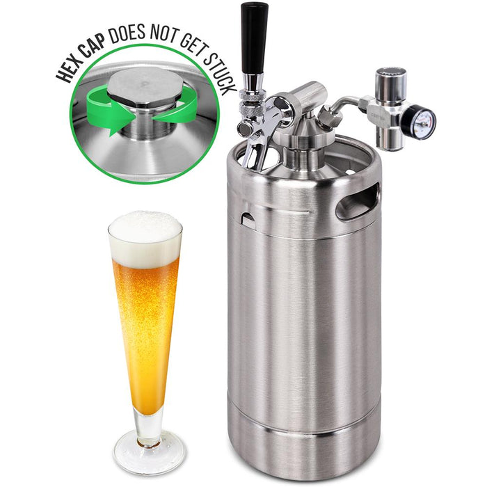 Homebrew Mini Keg System, 128 Oz. — NutriChef Kitchen Homebrew Mini Keg System, 128 Oz. — NutriChef Kitchen